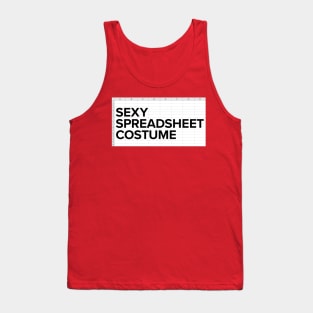 Funny Halloween Costume: Sexy Spreadsheet Tank Top